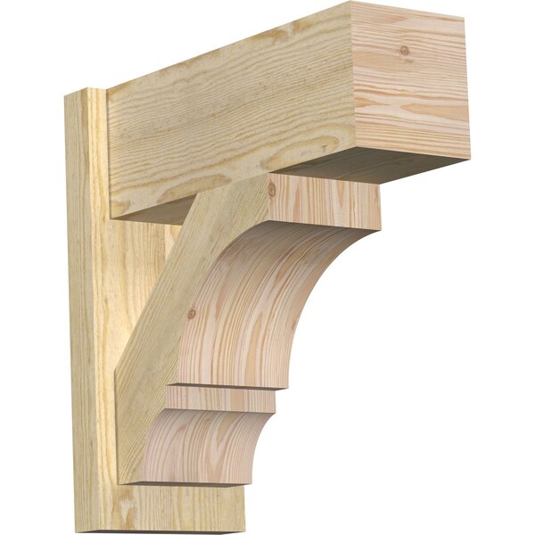 Ekena Millwork Balboa Block Rough Sawn Outlooker, Douglas Fir, 8"W x 20"D x 20"H OUT08X20X20BOA05RDF - main